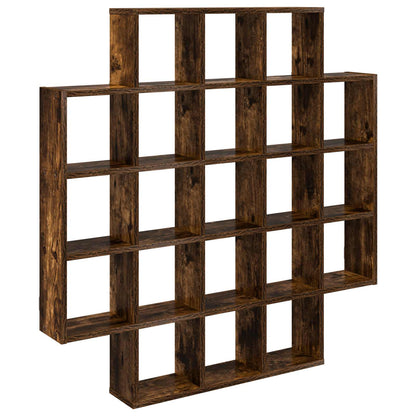 vidaXL Wall Shelf Smoked Oak 100 x 13 x 100 cm Engineered Wood 2