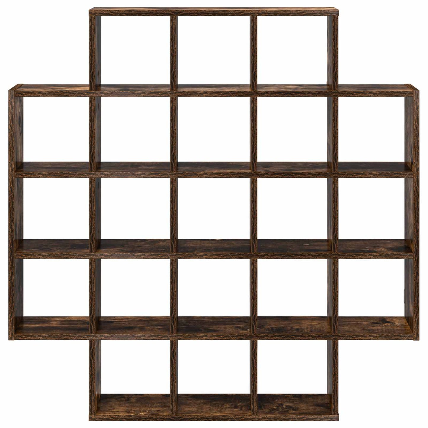 vidaXL Wall Shelf Smoked Oak 100 x 13 x 100 cm Engineered Wood 4