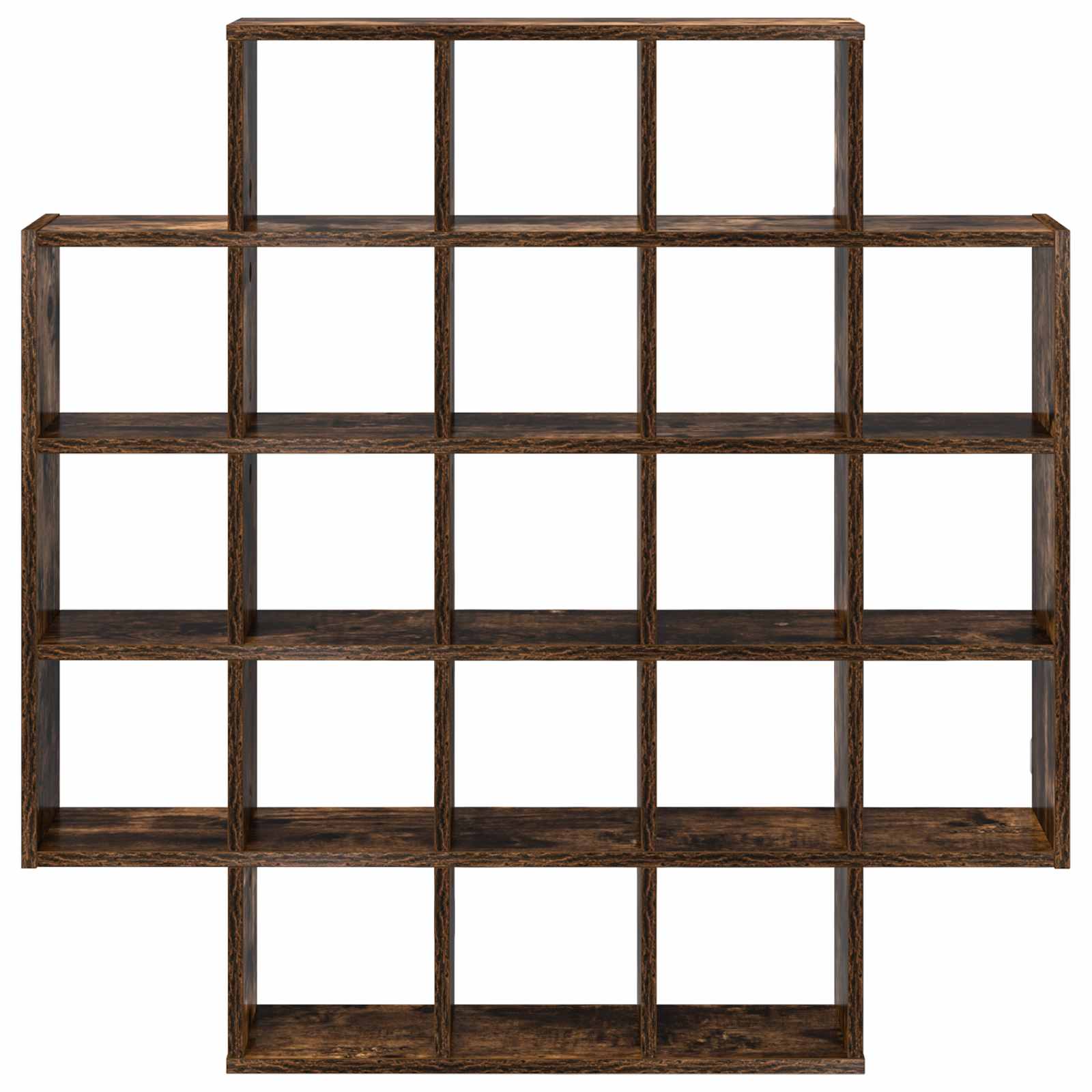 vidaXL Wall Shelf Smoked Oak 100 x 13 x 100 cm Engineered Wood 4