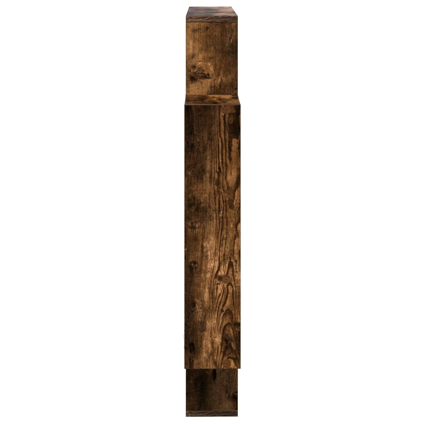 vidaXL Wall Shelf Smoked Oak 100 x 13 x 100 cm Engineered Wood 5