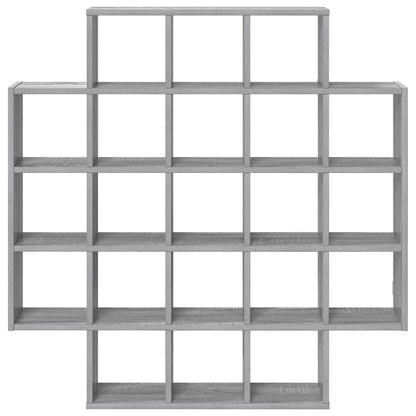 vidaXL Wall Shelf Grey Sonoma 100 x 13 x 100 cm Engineered Wood 4