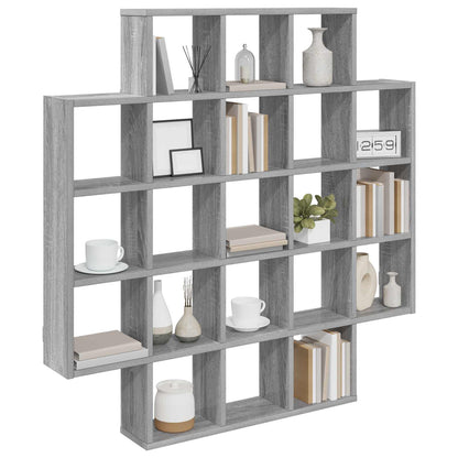 vidaXL Wall Shelf Grey Sonoma 100 x 13 x 100 cm Engineered Wood 3