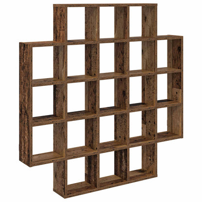 vidaXL Wall Shelf Old Wood 100 x 13 x 100 cm Engineered Wood 2