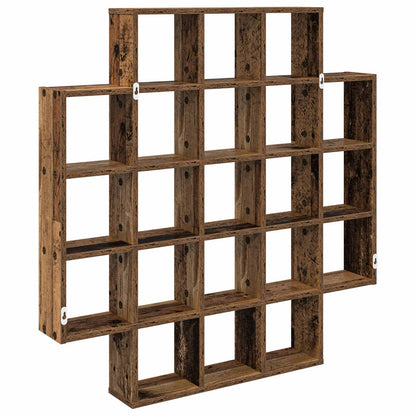 vidaXL Wall Shelf Old Wood 100 x 13 x 100 cm Engineered Wood 6