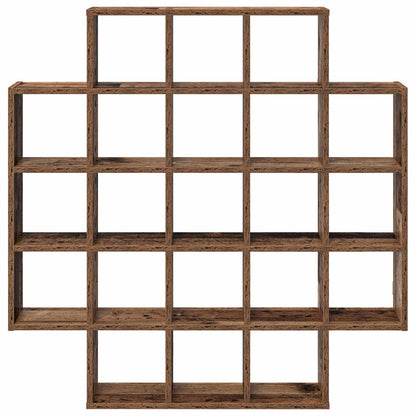 vidaXL Wall Shelf Old Wood 100 x 13 x 100 cm Engineered Wood 4