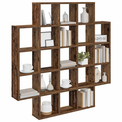 vidaXL Wall Shelf Old Wood 100 x 13 x 100 cm Engineered Wood 3