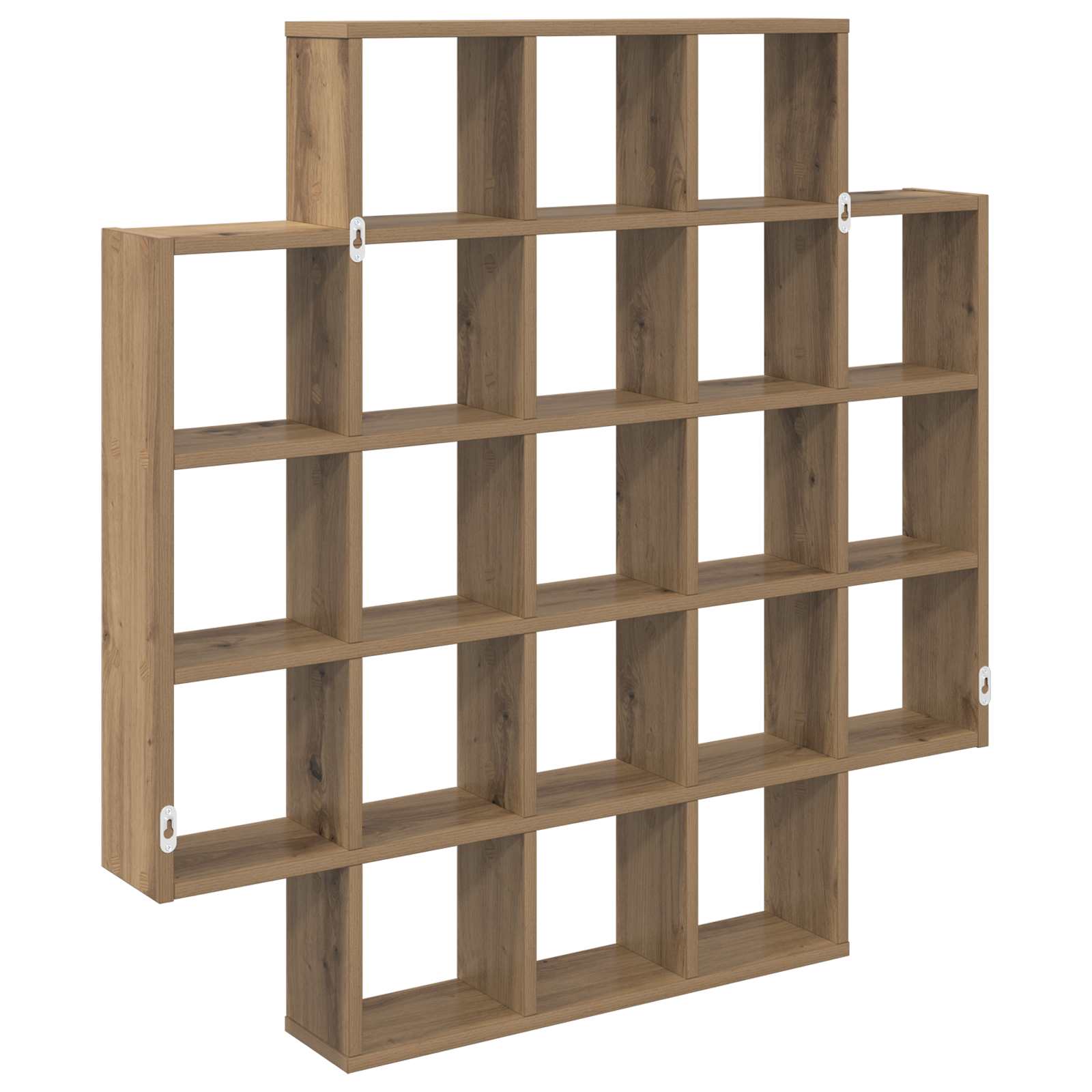 vidaXL Wall Shelf Artisan Oak 100 x 13 x 100 cm Engineered Wood 6