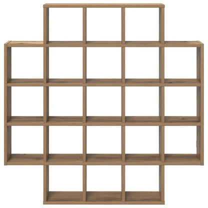 vidaXL Wall Shelf Artisan Oak 100 x 13 x 100 cm Engineered Wood 4