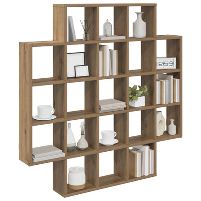 vidaXL Wall Shelf Artisan Oak 100 x 13 x 100 cm Engineered Wood 3