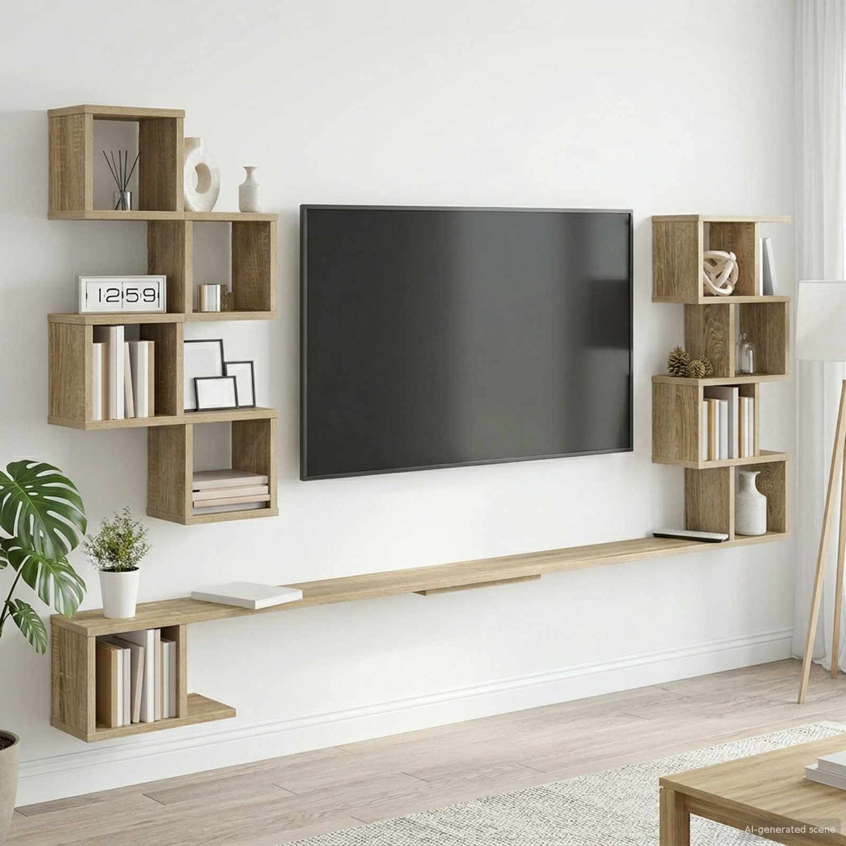 vidaXL Wall-Mounted TV Shelf 180 x 15 x 94 cm