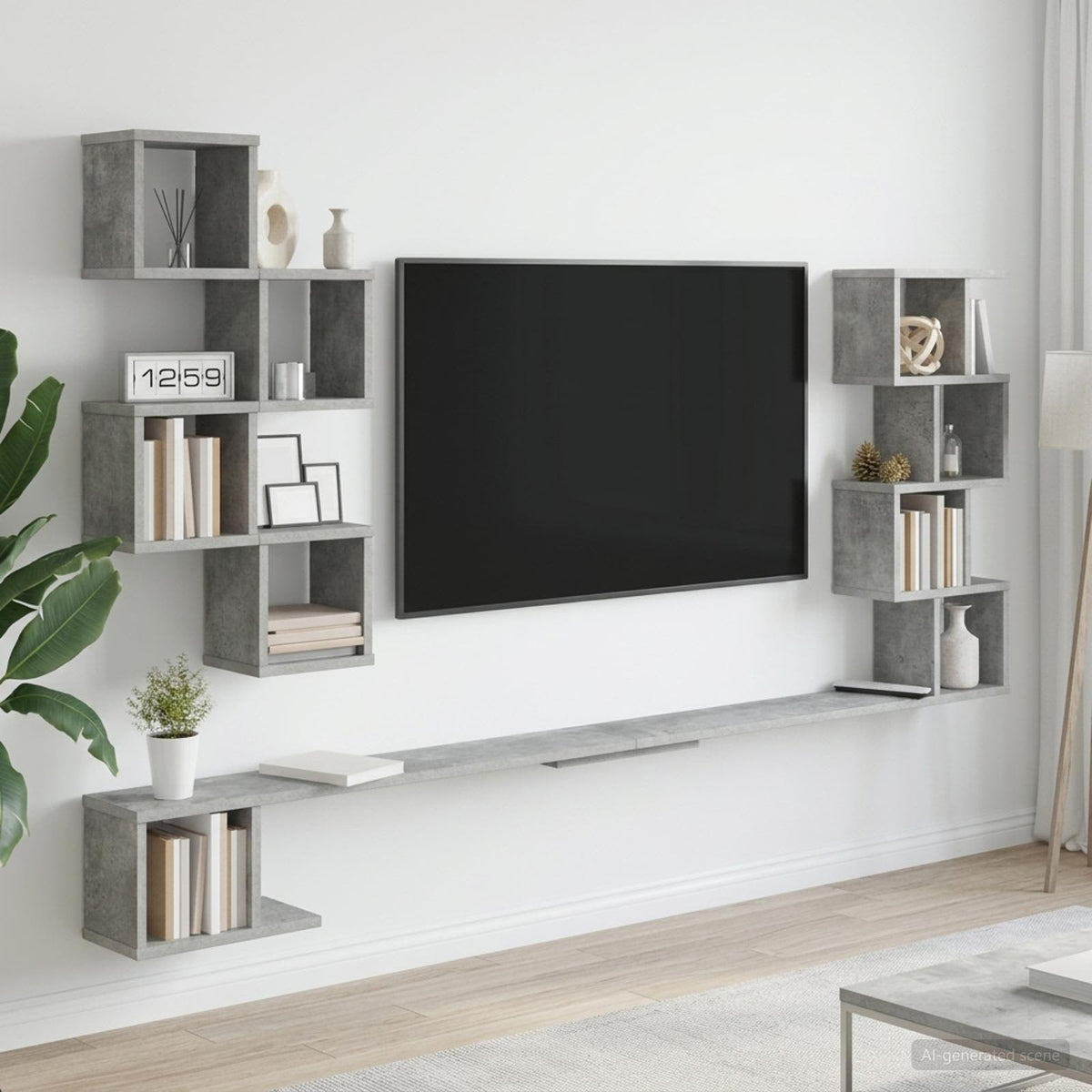 vidaXL Wall-Mounted TV Shelf 180 x 15 x 94 cm