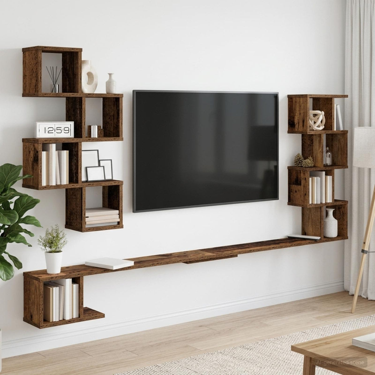 vidaXL Wall-Mounted TV Shelf 180 x 15 x 94 cm
