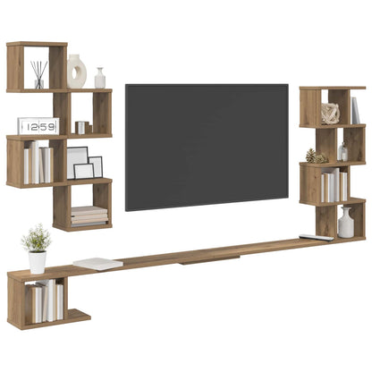 vidaXL Wall-Mounted TV Shelf Artisan Oak 200 x 15 x 94 cm 3