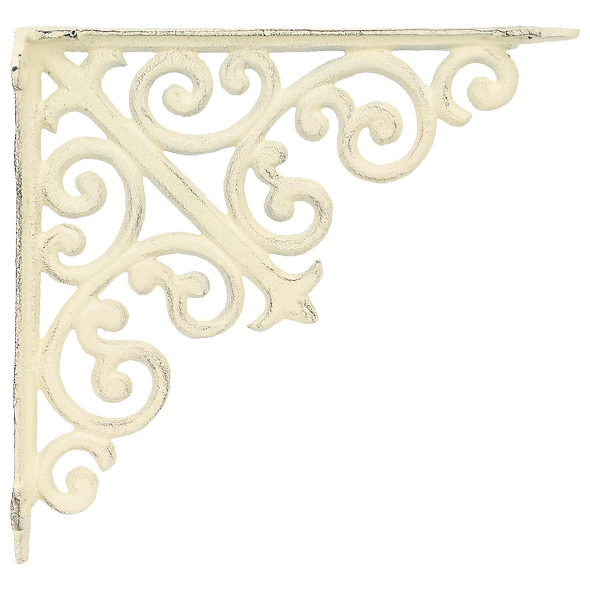 Wall Shelf Brackets 12 pcs Antique White Steel