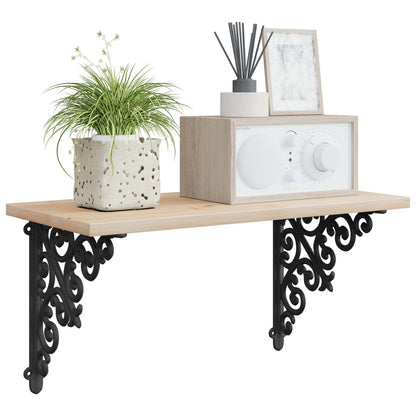 Wall Shelf Brackets 9.5 x 9.5 x 3 cm Steel 12 Black