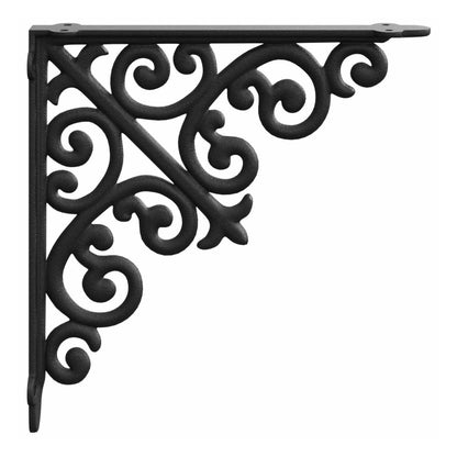 vidaXL Wall Shelf Brackets 12 pcs Black 14 x 14 x 3.5 cm Steel 2