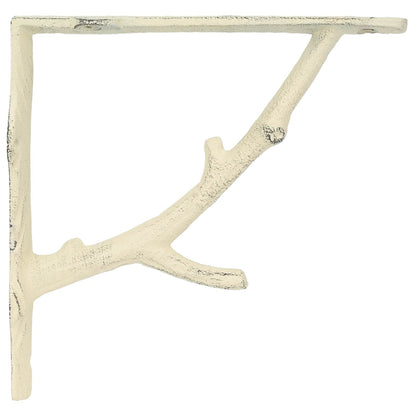 Wall Shelf Brackets Steel 12 Antique white