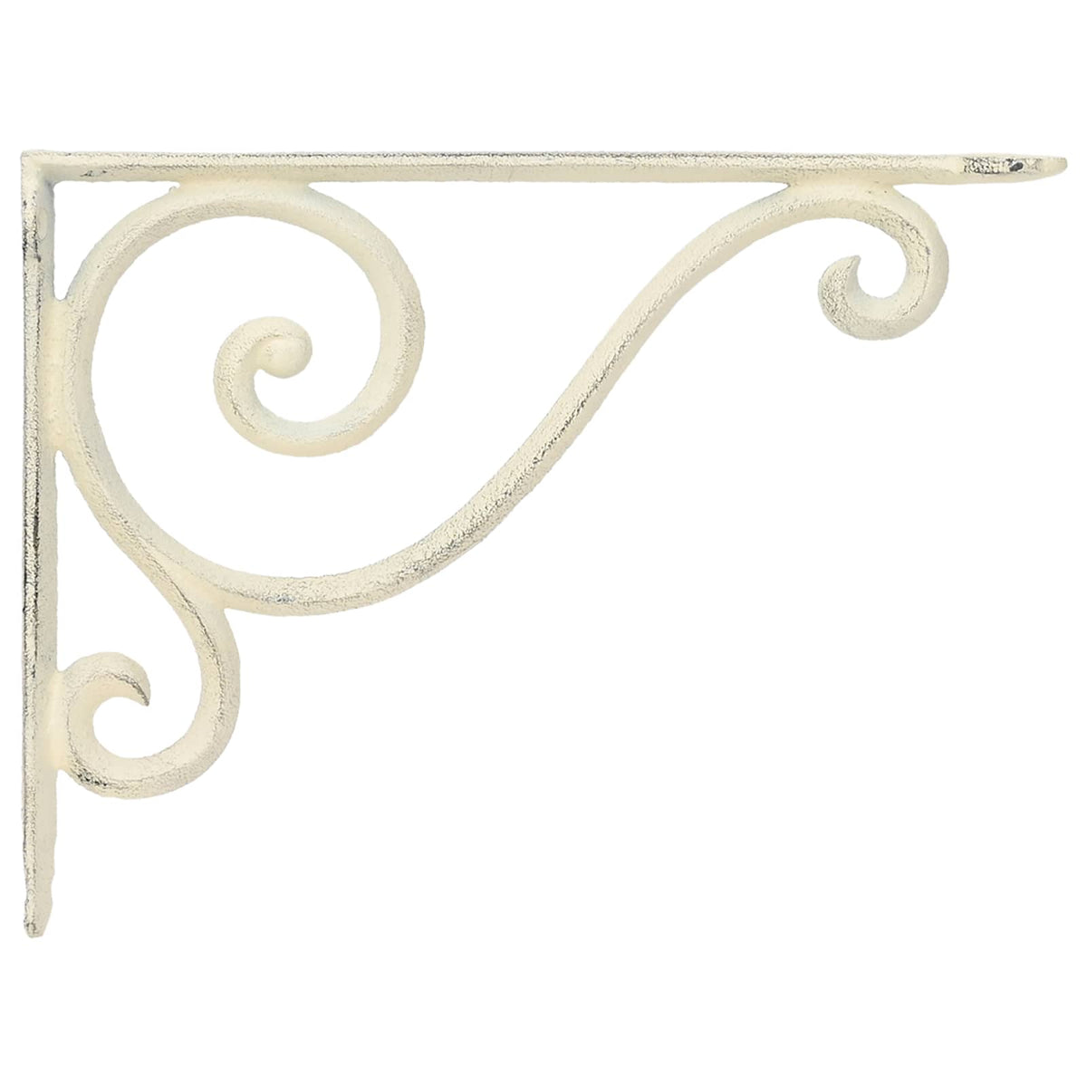 Wall Shelf Brackets 12 pcs Antique White Steel