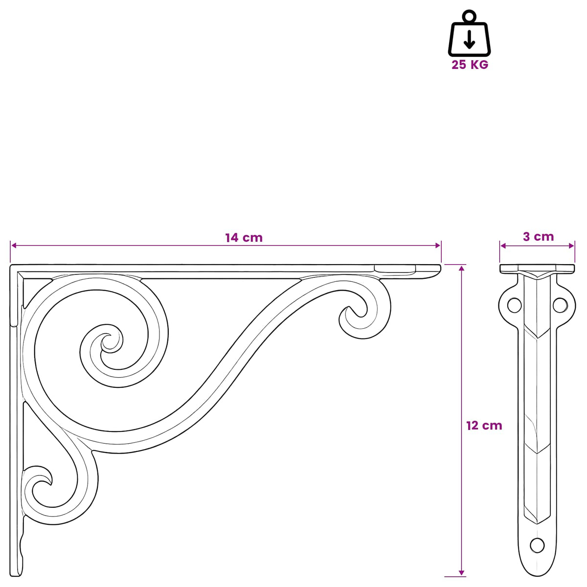 Wall Shelf Brackets Steel