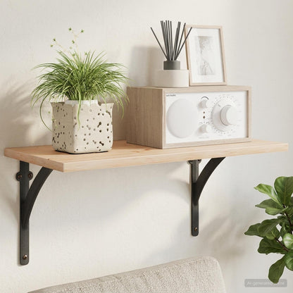 vidaXL Wall Shelf Brackets 12 pcs Black 14.5 x 14.5 x 3.5 cm Steel 1