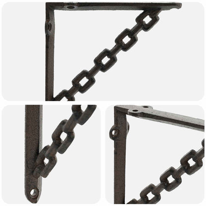 Wall Shelf Brackets 12 pcs Antique Brown