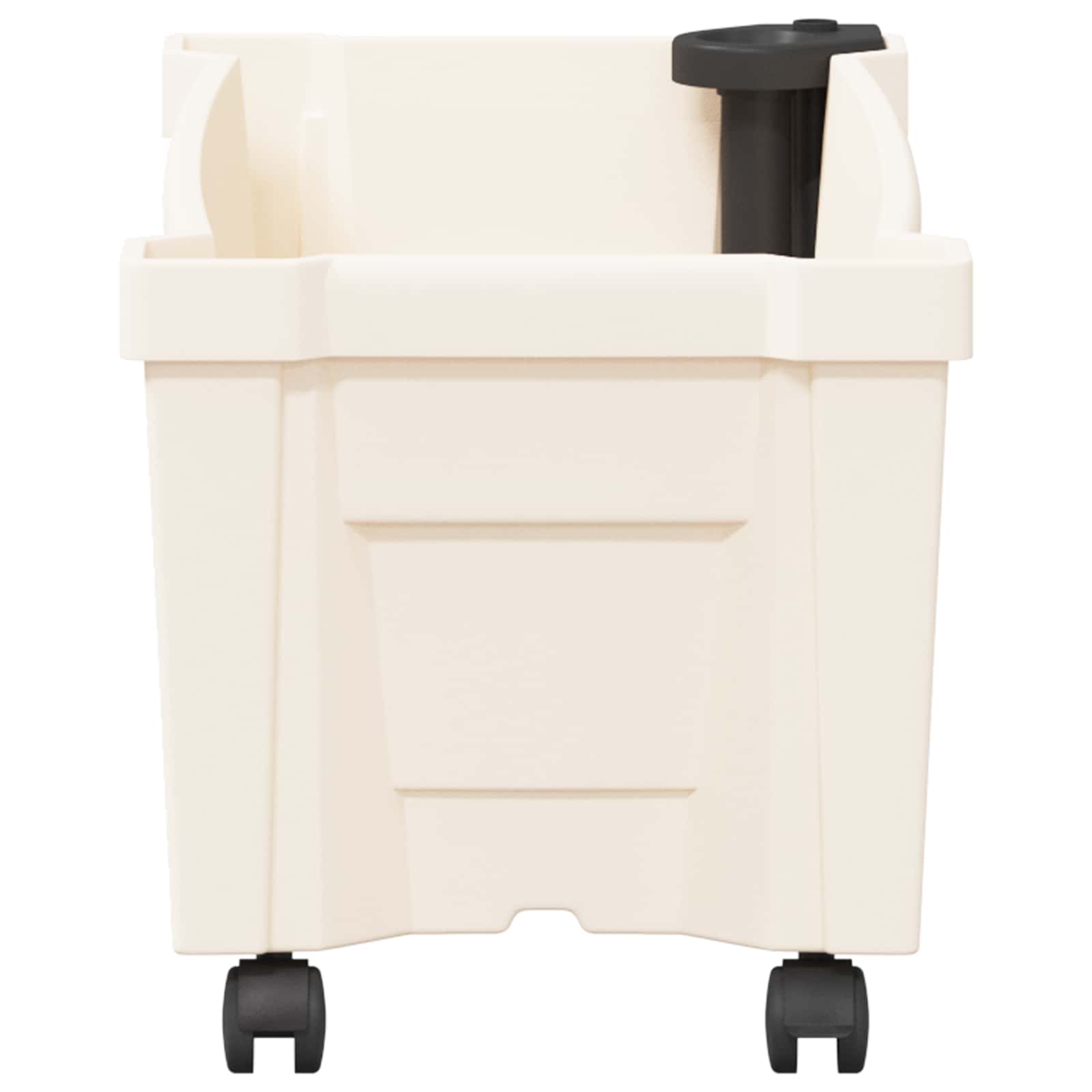 vidaXL Calypso Planter with Wheels PP White 5
