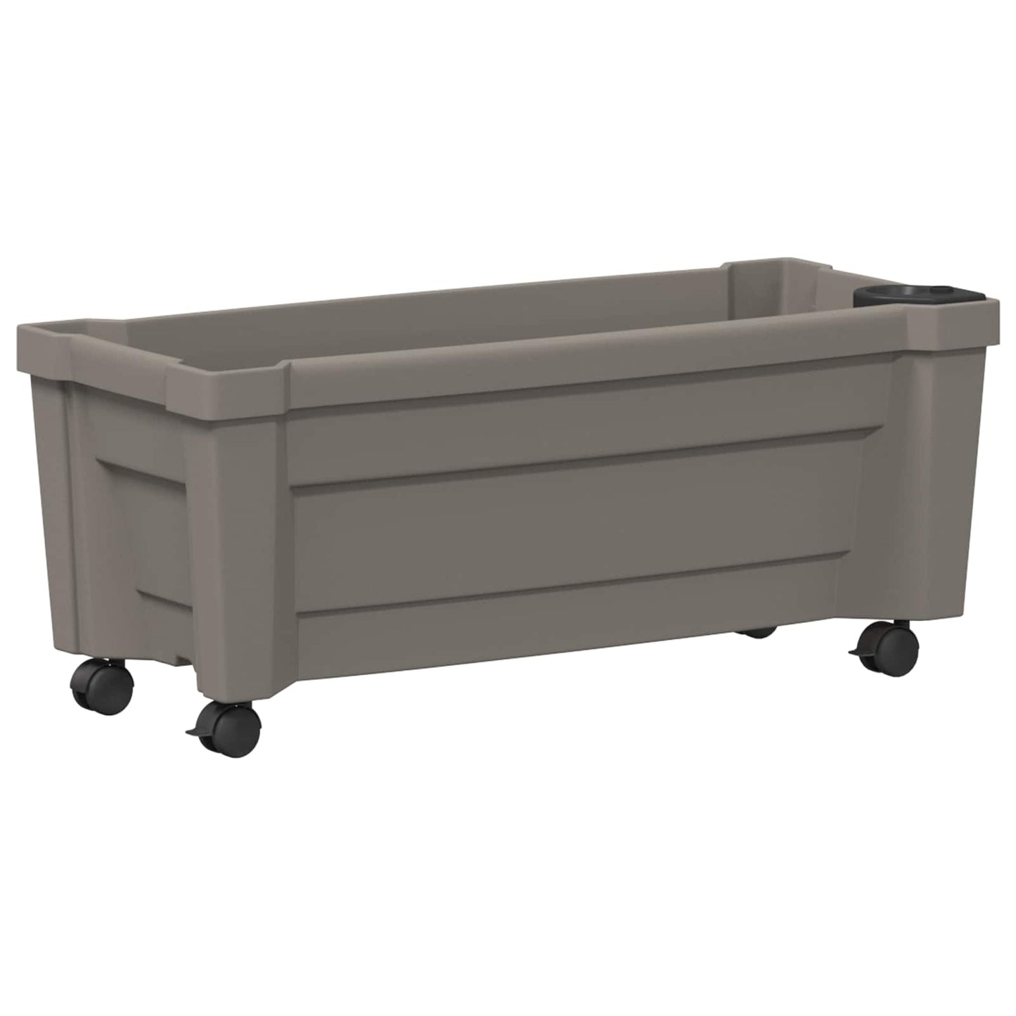 vidaXL Calypso Planter with Wheels PP Grey 1