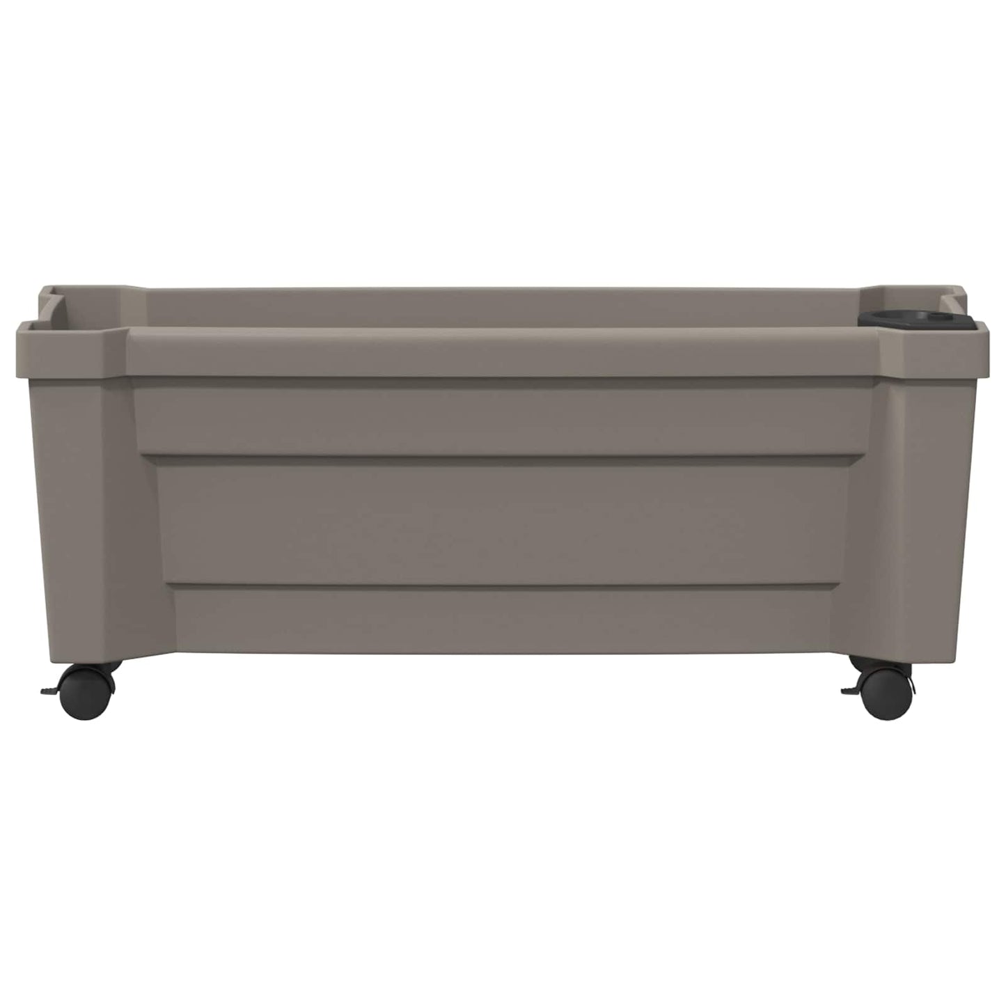 vidaXL Calypso Planter with Wheels PP Grey 3