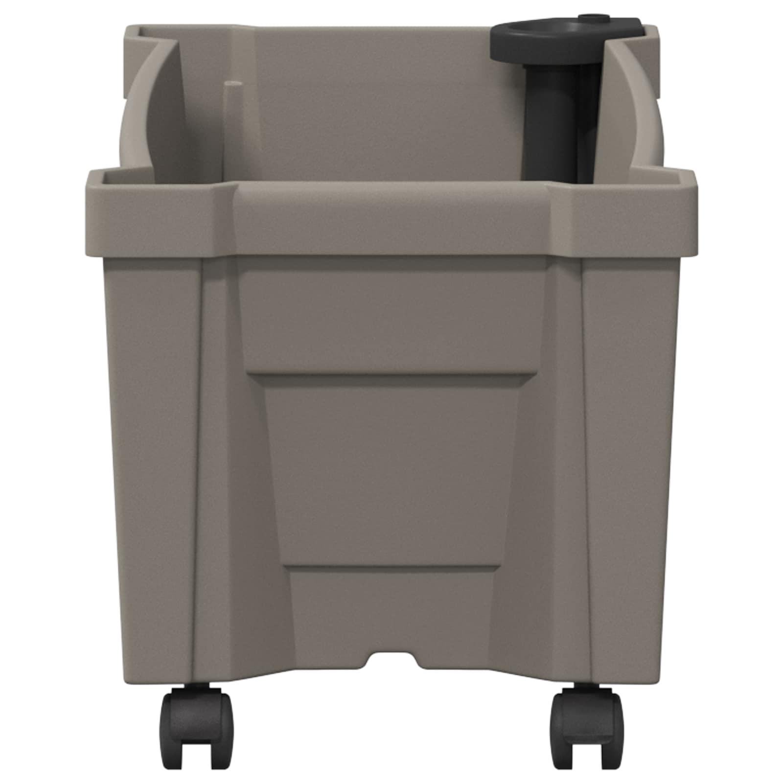 vidaXL Calypso Planter with Wheels PP Grey 4