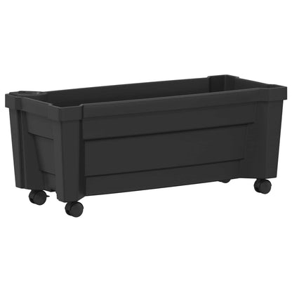 vidaXL Calypso Planter with Wheels PP Anthracite 5