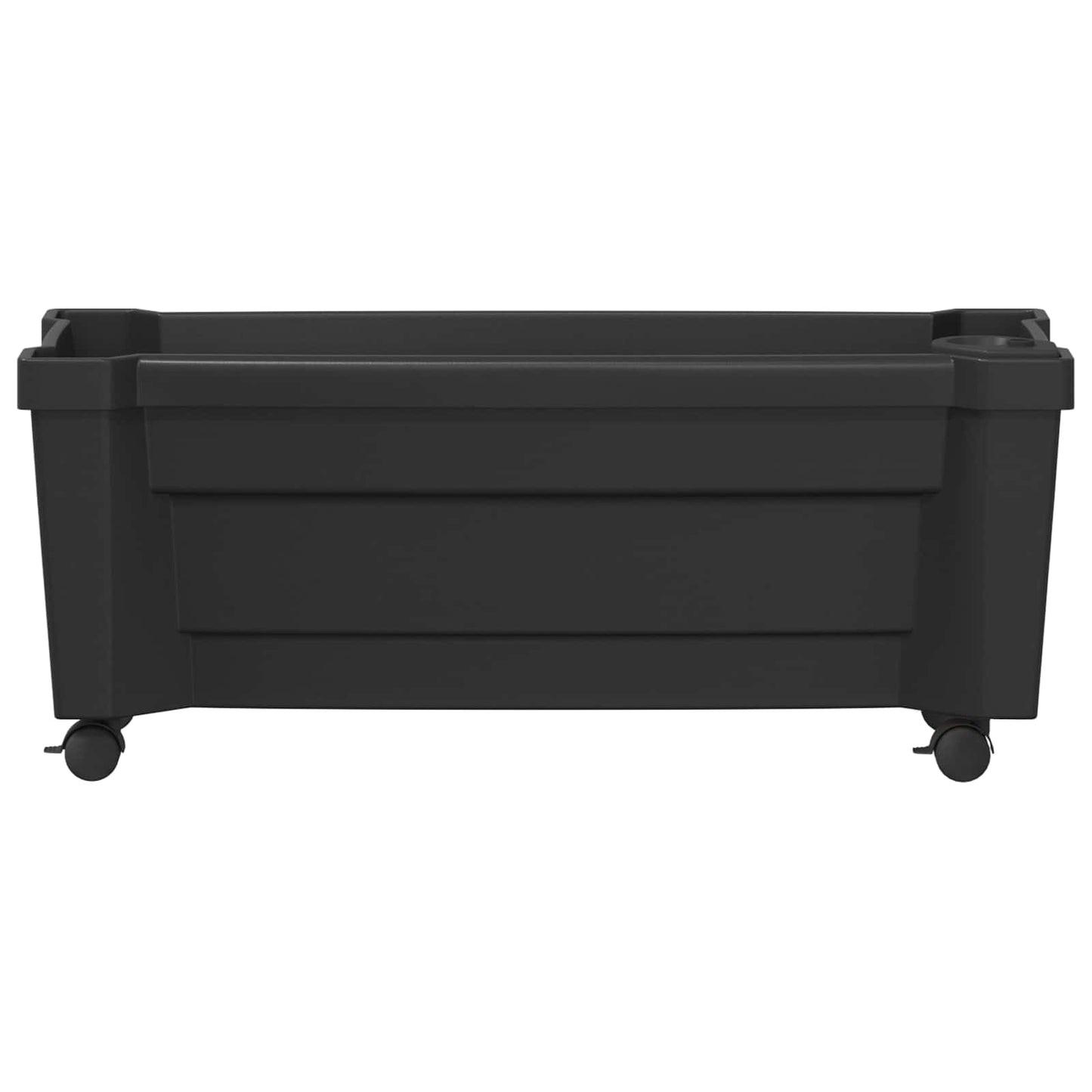 vidaXL Calypso Planter with Wheels PP Anthracite 3