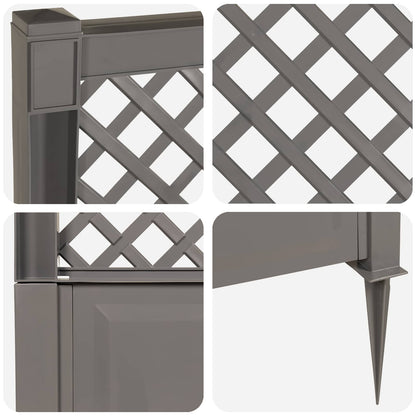 vidaXL Trellis with Spike PP Grey 6
