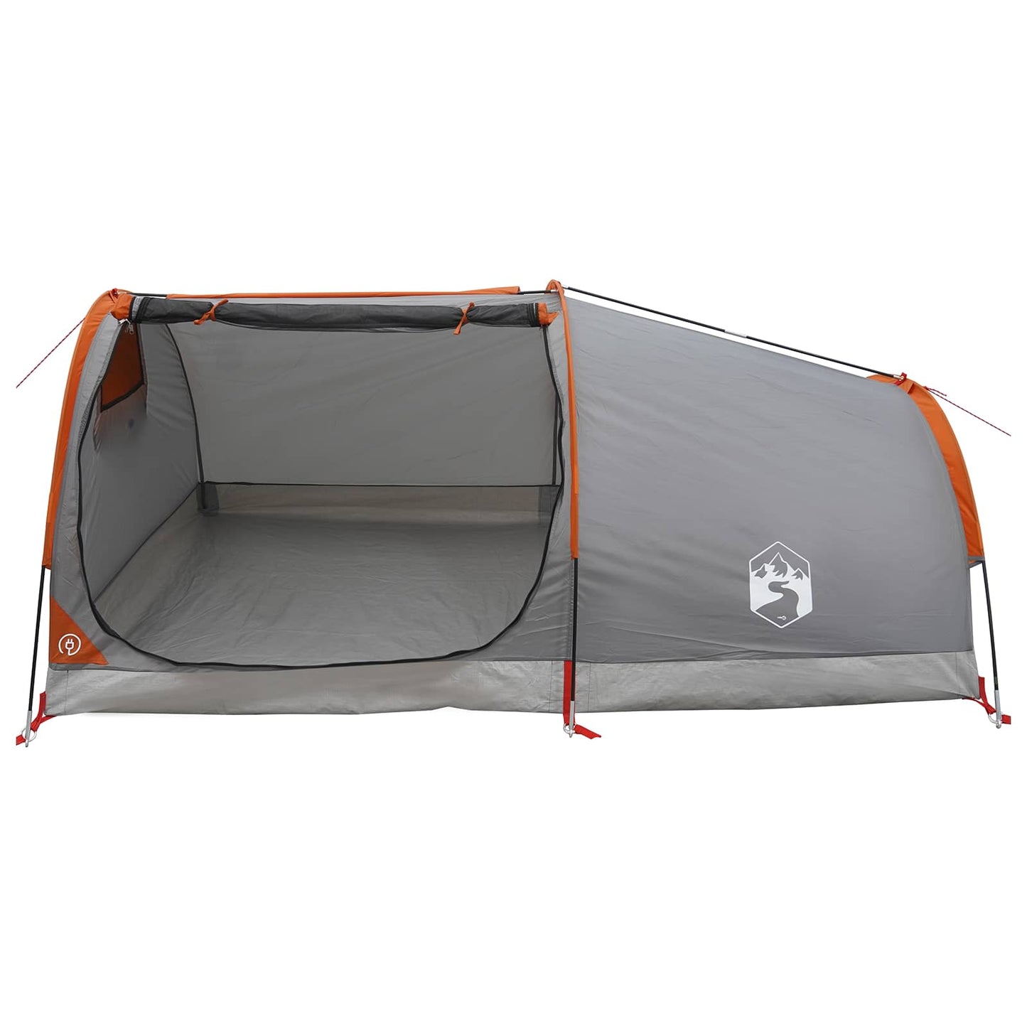 vidaXL Hiking Tent Water-Resistant 2-Person Grey and Orange 4