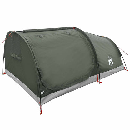 vidaXL Hiking Tent Water-Resistant 2-Person Army Green 3