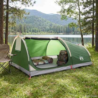 vidaXL Hiking Tent Water-Resistant 1-Person 1-Person Green 1