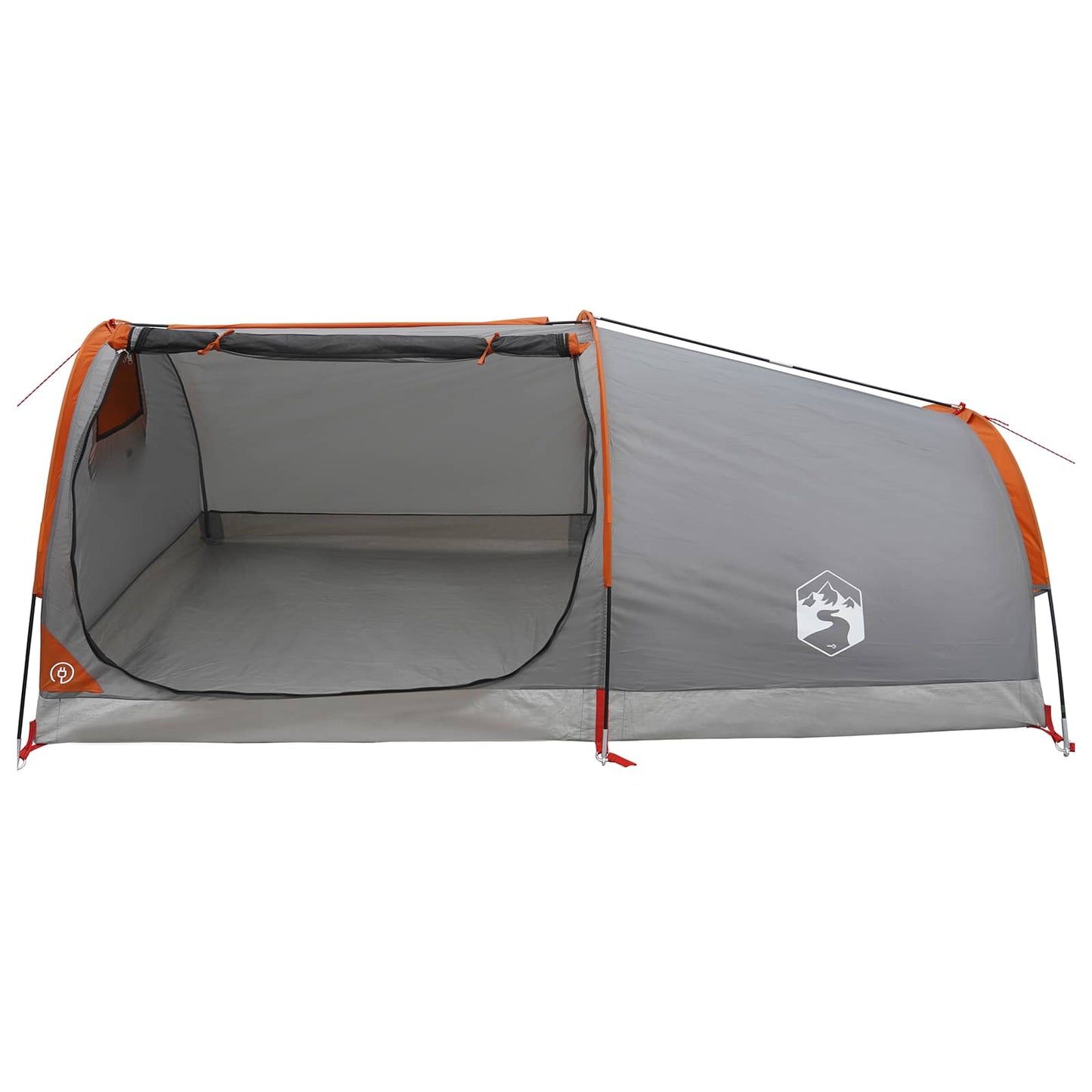 vidaXL Hiking Tent Water-Resistant 1-Person Grey and Orange 4