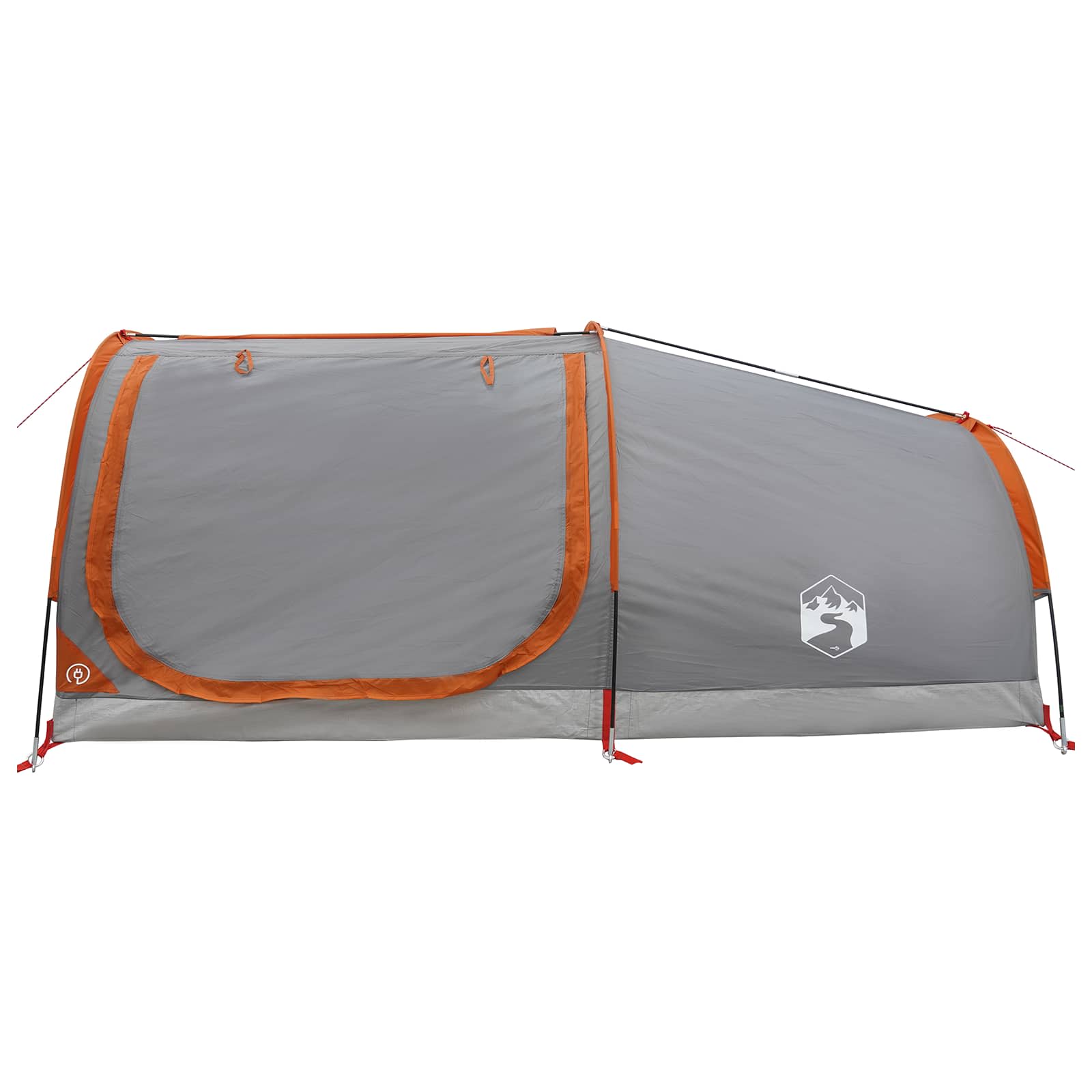 vidaXL Hiking Tent Water-Resistant 1-Person Grey and Orange 5
