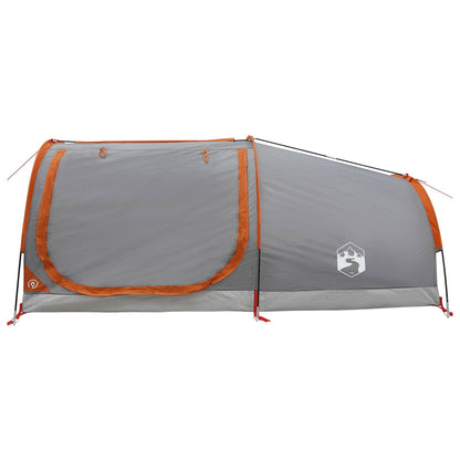vidaXL Hiking Tent Water-Resistant 1-Person Grey and Orange 5