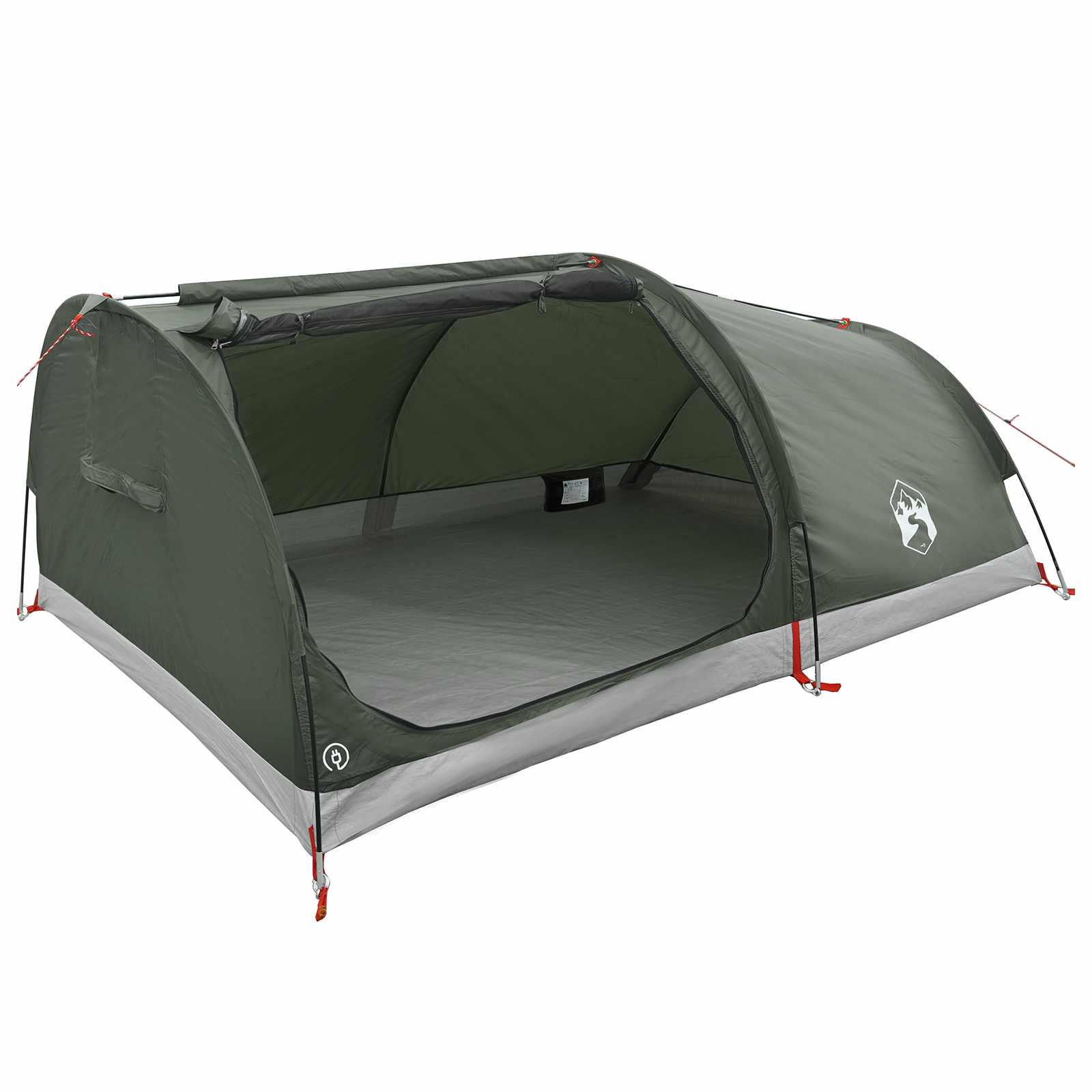 vidaXL Hiking Tent Water-Resistant 1-Person Army Green 2