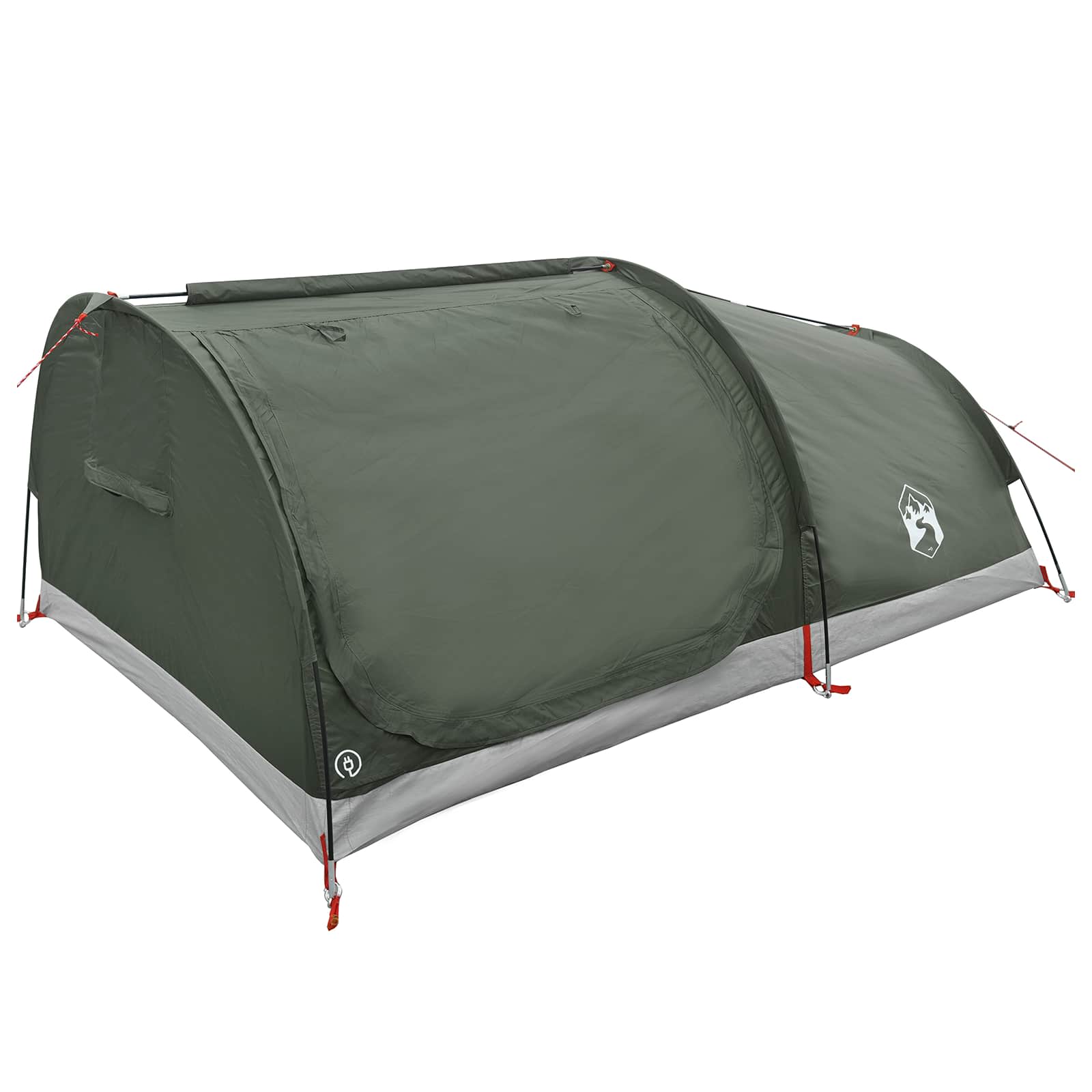 vidaXL Hiking Tent Water-Resistant 1-Person Army Green 3
