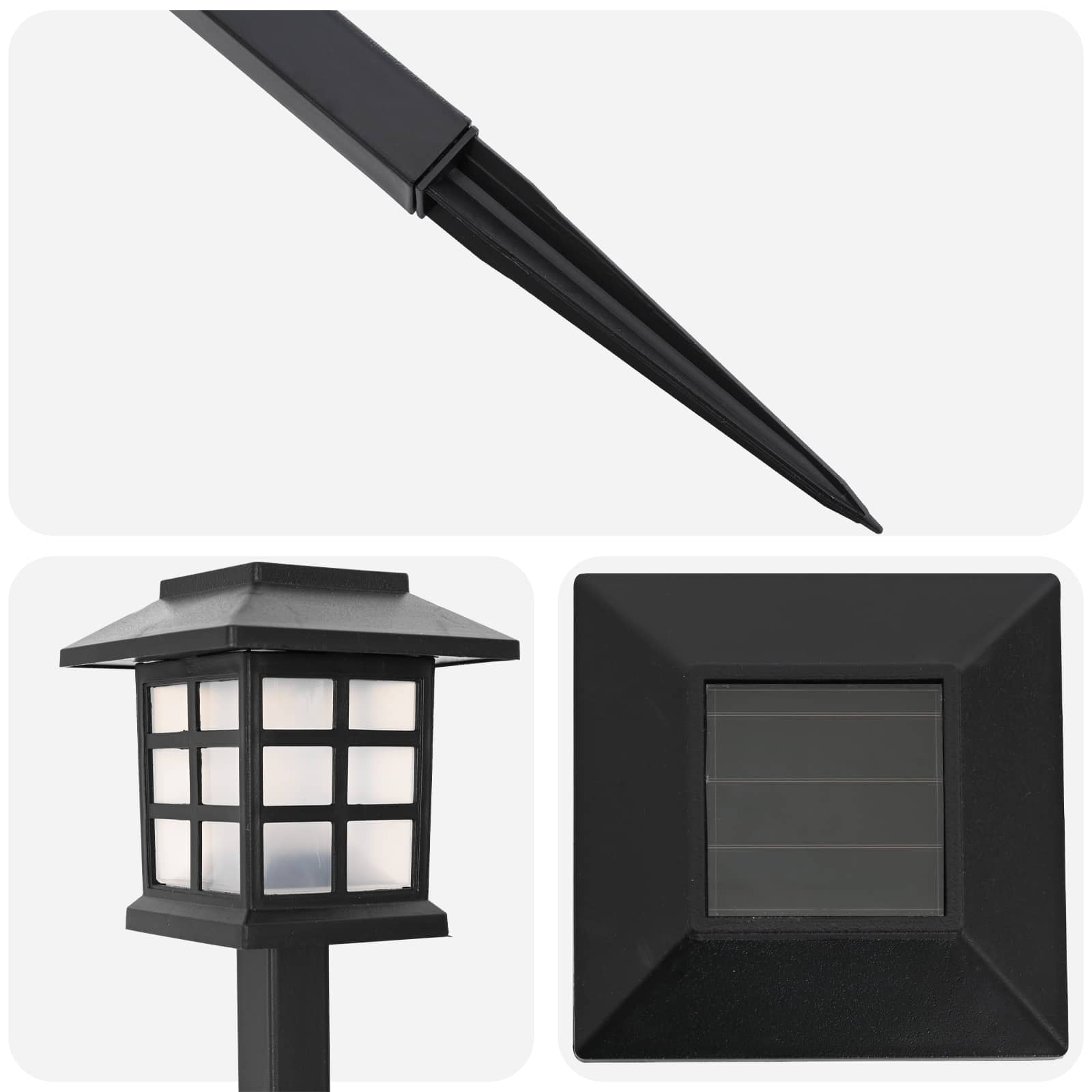 vidaXL Outdoor Solar Lights with Ground Spike 24 pcs Warm White PP 5