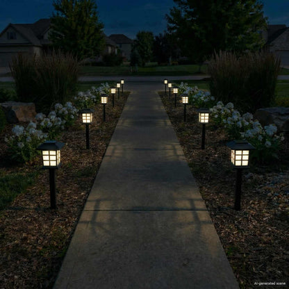 vidaXL Outdoor Solar Lights with Ground Spike 24 pcs Warm White PP 3