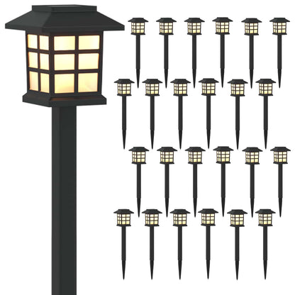 vidaXL Outdoor Solar Lights with Ground Spike 24 pcs Warm White PP 2