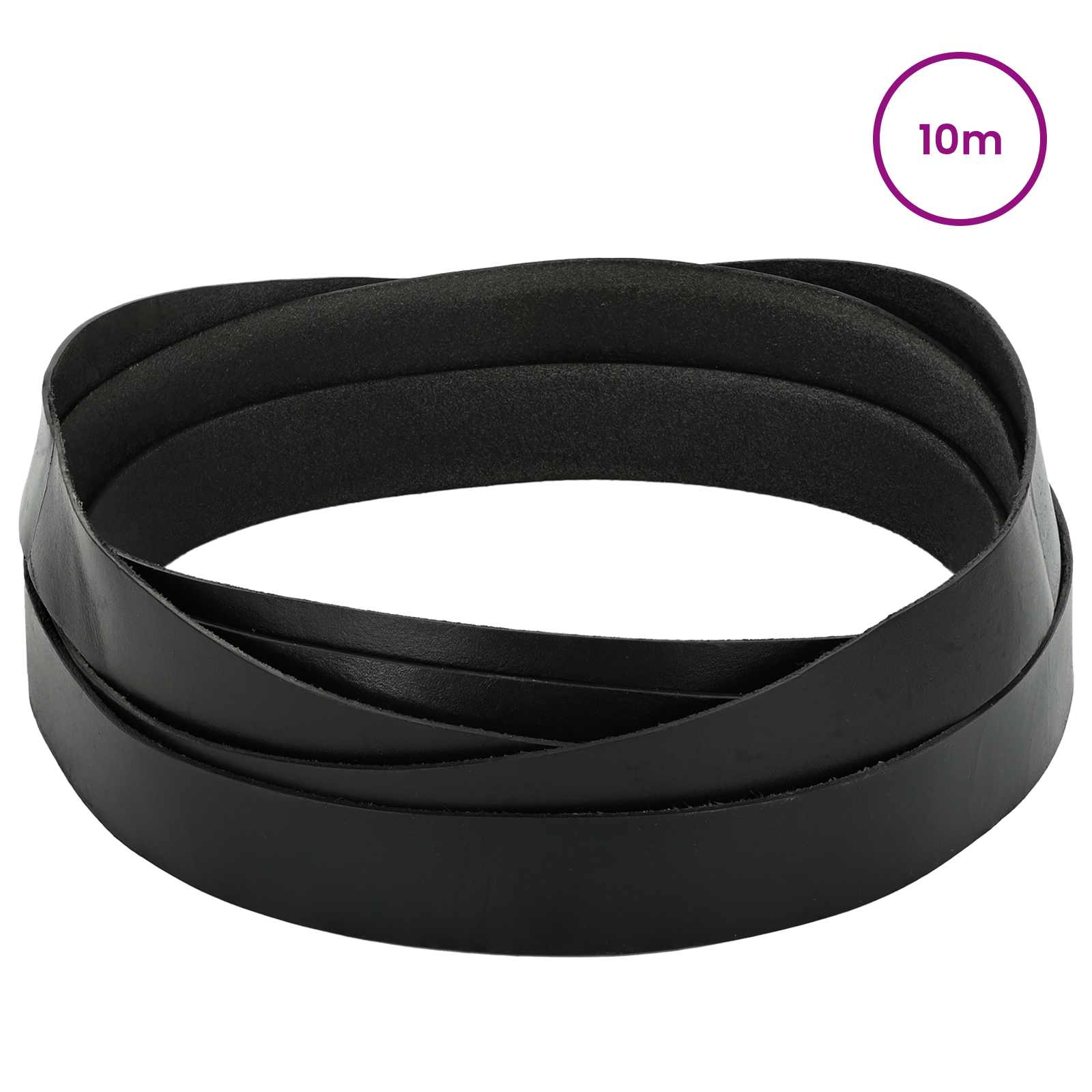 vidaXL Leather Strap 1 Black 1000 x 4 cm Leather 2