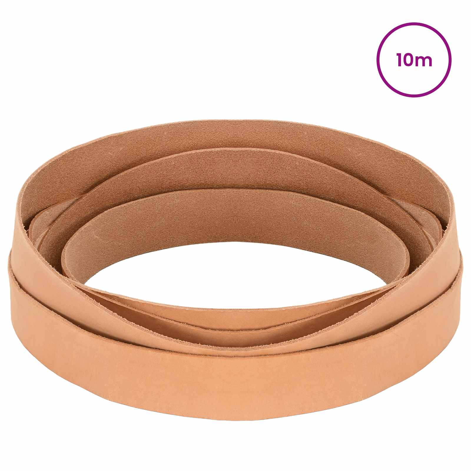 vidaXL Leather Strap 1 Light Brown 1000 x 3.5 cm Leather 2