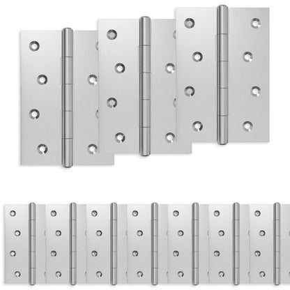 vidaXL Hinge 48 pcs 100 x 70 x 8 mm Silver Steel 2
