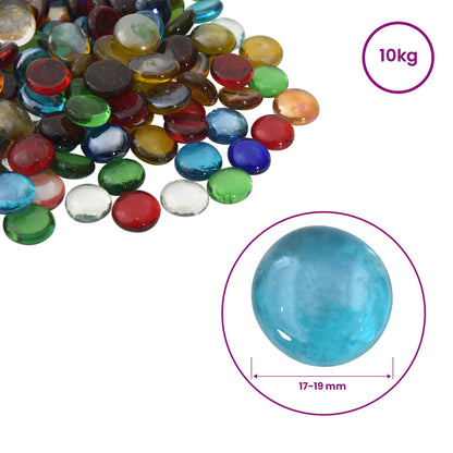 vidaXL Glass Nugget 17-19 mm Multicolour Glass 6