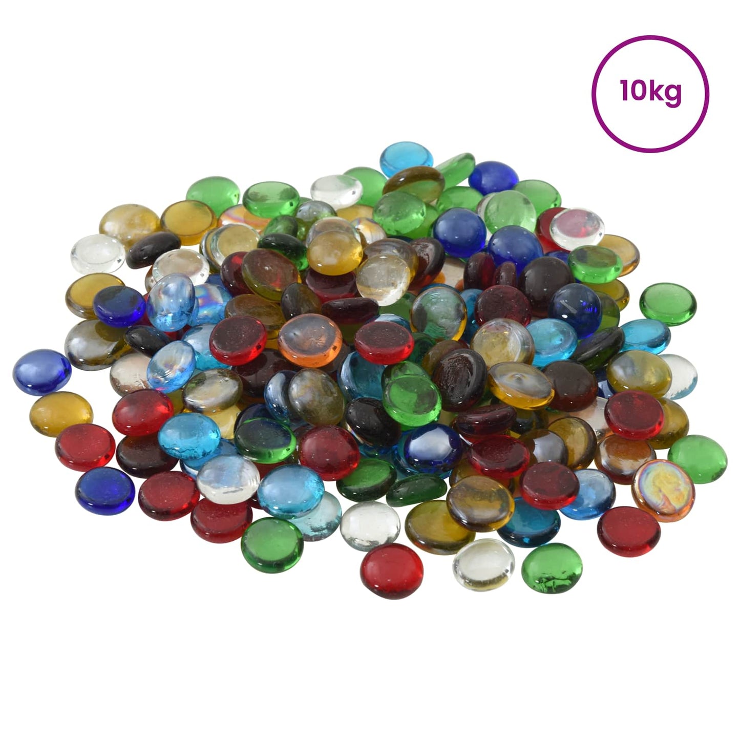 vidaXL Glass Nugget 17-19 mm Multicolour Glass 3