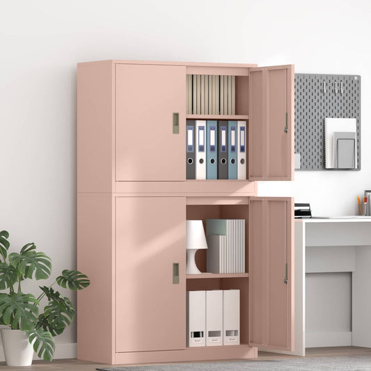 Storage Cabinet 2 pcs 90 x 40 x 160 cm Steel Lockable 90 cm
