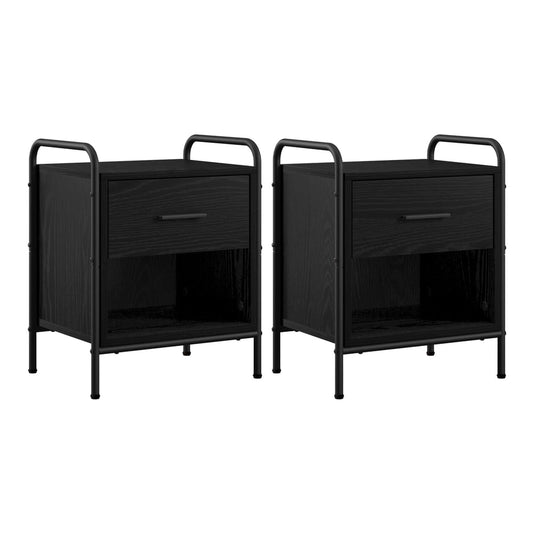 Bedside Cabinet 40 x 30 x 50 cm Engineered Wood Black oak